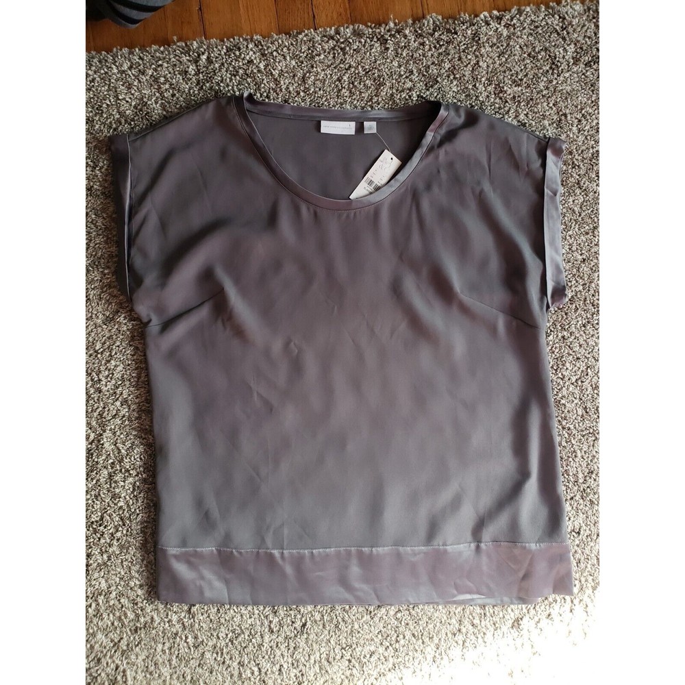 Dark Grey Sz XL NY & Company Dressy Blouse Top Nwt